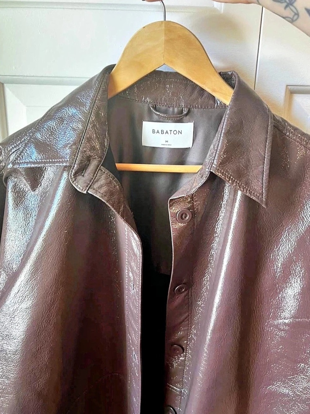 Babaton Pelli Shirt Jacket Brown Size Medium